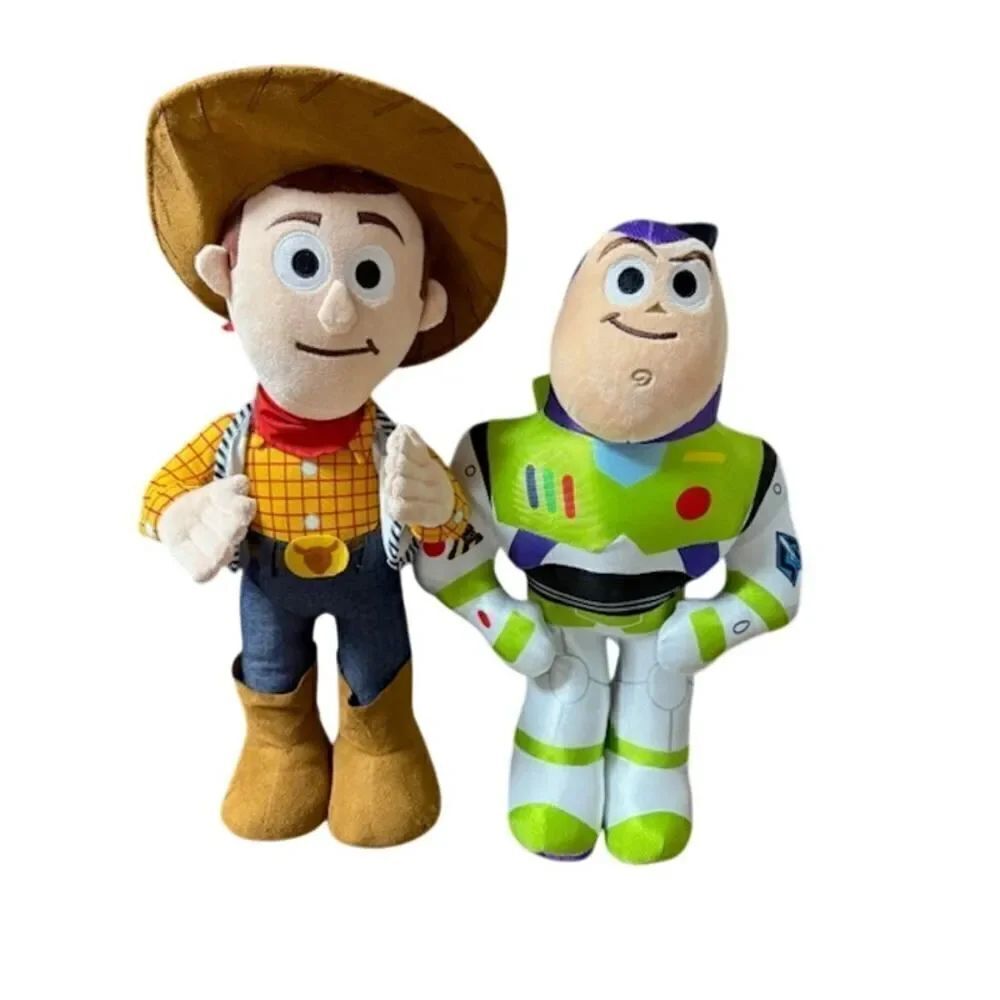 Freestanding Woody 21" and Buzz Lightyear 19" Disney Plush Extra Large